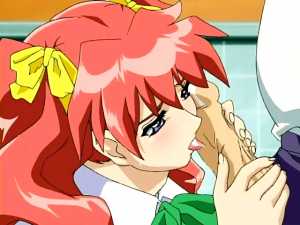 Sexy redhead hentai schoolgirl
