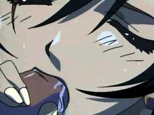 Anime hottie sucking horny dick