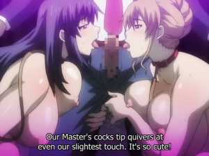 2 Hentai Girls Lick Dick - Kyonyuu Hitozuma Onna Kyoushi Saimin #1