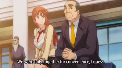 Redhead Girl Talks With Hentai Old Man - Sei Yariman Gekuen Enkou Nikki