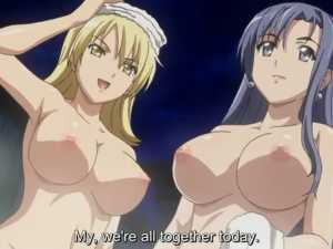Two Busty Topless Hentai Girls - Tropical Kiss #1