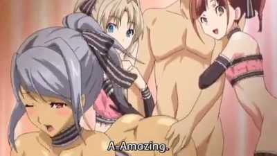 Hentai Man Fuck Three Girls - Harem Time #1